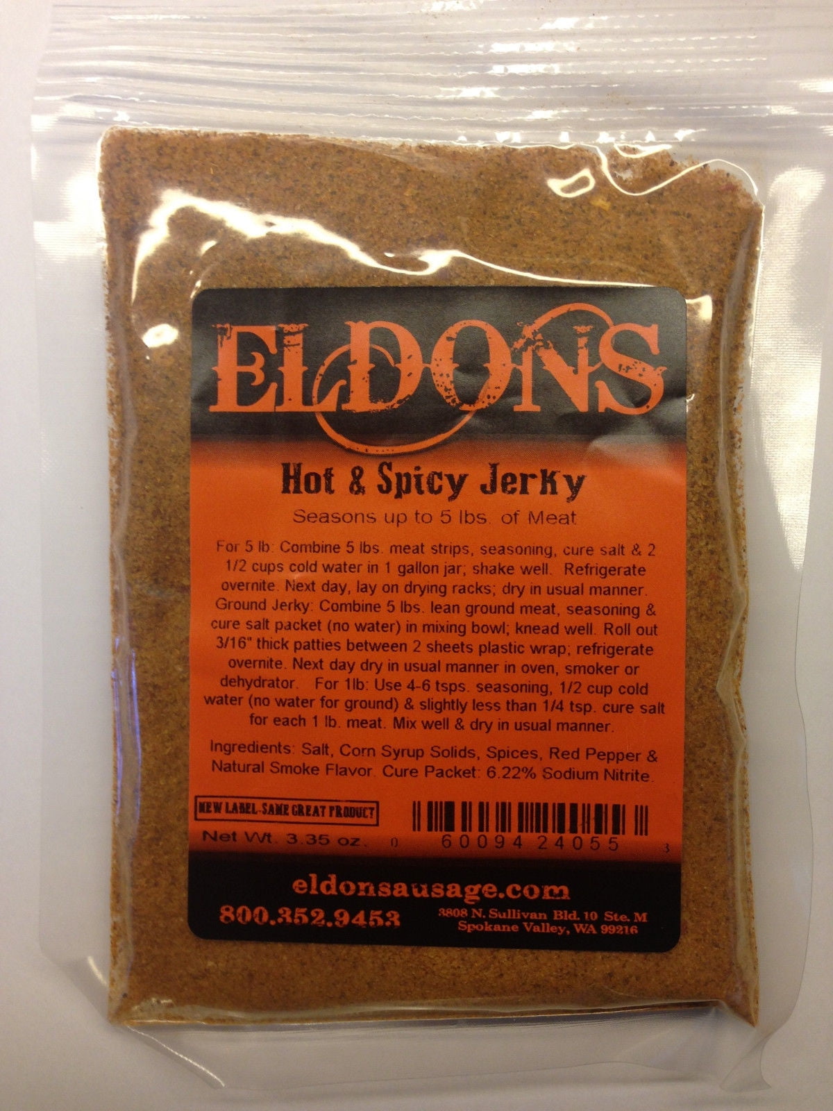 Hot and Spicy Jerky Seasoning Spice with Cure Seasons 5 Pounds of Meat