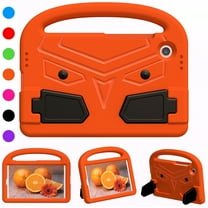 ELEHOLD Cute Kids Case for Samsung Galaxy Tab A9 Tablet 8.7" 2023 Release EVA Kids Friendly Case Full Body Shockproof Kickstand Function Handle Grip Case for Samsung Galaxy Tab A9,  Orange
