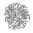 thumbnail image 2 of KLKCMS 100pcs Clamp Cord Crimp End Cap Tip Bracelet Connectors 20mm Dull Sliver, 2 of 9