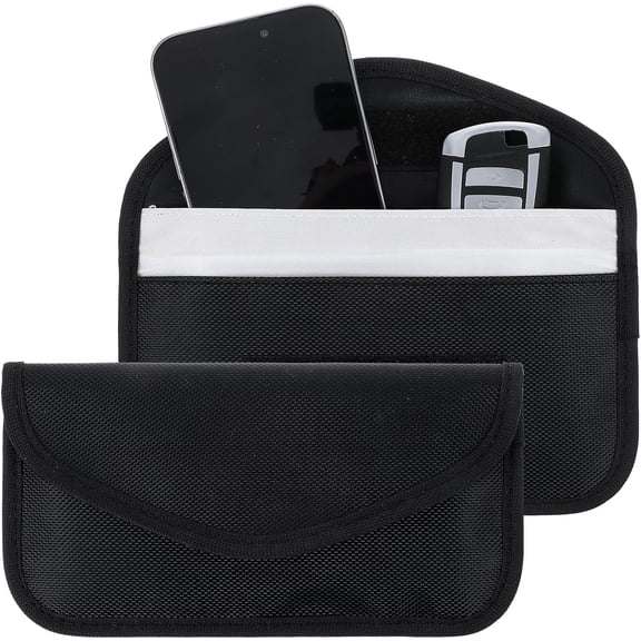 2 Pack Faraday Bags Faraday Cage Signal Blocking Bag Shielding Pouch Wallet Case Phone Sleeves Black Signal Jammer Holder Anti-Tracking Basic Cases Car Protection for Cell Phone Key