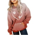 thumbnail image 1 of Zeophrasy Chemise pour Enfants à Manches Longues T-shirt à Motif Imprimé Col Rond Haut Court Convenant aux Garçons et aux Filles Âgés Chandail à Capuchon Chandails à Capuchon pour Enfants Garçons Filles Ados, 1 of 2