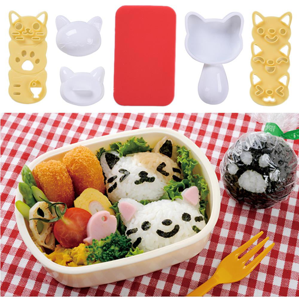 SONSMER Rice Ball Mold Set Bear Chick Lovely Cartoon Pattern DIY Sushi Bento Kitchen Rice Mould 