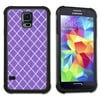Maximum Protection Cell Phone Case / Cell Phone Cover with Cushioned Corners for Samsung Galaxy S5 - Purple Geometric