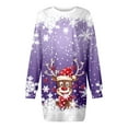 thumbnail image 3 of Vestidos Casuales Para Mujer Vestido Casual de Manga Larga Con Cuello Redondo y Estampado Navideño de Moda de Otoño E Invierno Para Mujer, 3 of 3