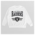 thumbnail image 4 of Women's Gameday Couture  White Las Vegas Raiders Swift Strike Premium Oversized Fleece Pullover Sweatshirt, 4 of 4