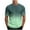 Mint Green, variant on T-shirts for Men Gradient Print Sports T-shirt Short Sleeve Round-Neck Casual Blouses Shirts Army Green XXXL Mens Tops