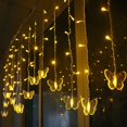 thumbnail image 1 of LED Butterflys Icicle Light Curtain Light Wedding Decoration Light Outdoor Christmas Lights Battery Operated Net, 1 of 1