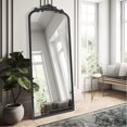 thumbnail image 3 of Arched Antique Arched Mirror, 22"x65"Elegant Floor Vintage Mirror with Ornate Metal Frame, Baroque Inspired Home Decor for Entryway/Living Room/Hallway, 3 of 9