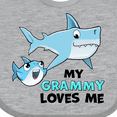 thumbnail image 4 of Inktastic My Grammy Loves Me with Cute Sharks Boys or Girls Baby Bib, 4 of 4