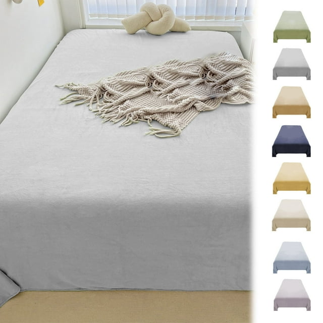 Sentmoon Bed Sheets Elegants Soft Velvet Flannel Sheet Set Quality Warm Antis Statics Non Pilling Fuzzy Velvet Flannel Fleece Sheet Set