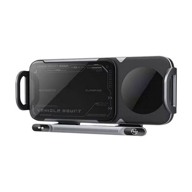 EZLIFE Soporte de cargador de coche inalámbrico con rotación automática, soporte inteligente para teléfono móvil/tableta 2024, soporte para teléfono de carga rápida con un máximo de 15 W, soporte para
