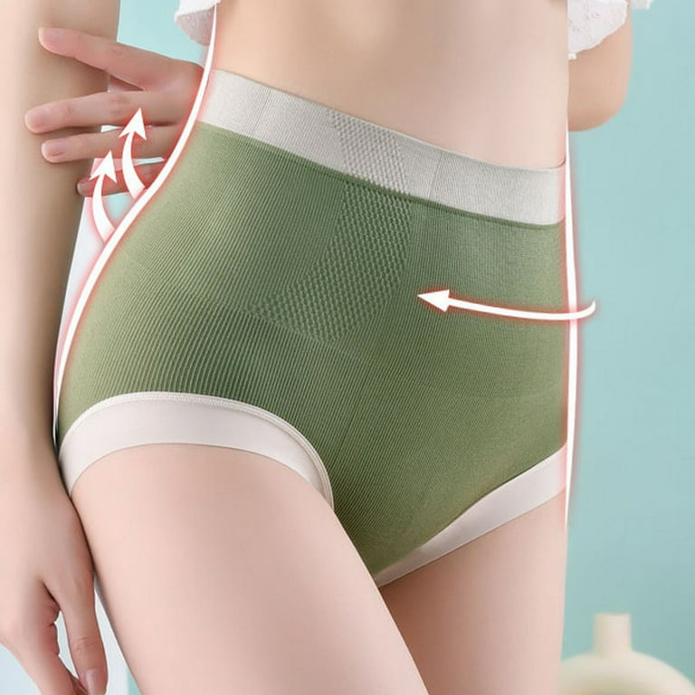 Aayomet Bikini Underwear for Women Women'S Large Size Panties High Waist  Belly Retraction Seamless Cotton Bottom File,C B