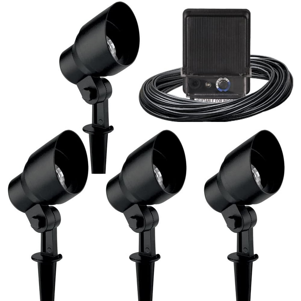 Malibu 20Watt Flood Light Kit 4Piece with 50ft Cable and 120W Transformer for Outdoor