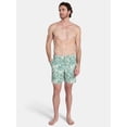 thumbnail image 2 of Laguna Men's Printed Seersucker Volley Swim Trunks with Brief Liner, 7" Inseam, Sizes M-2XL, 2 of 5