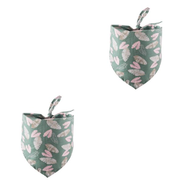 sweethay Bufanda de algodón para mascotas, portátil, reutilizable, lavable, accesorios de toalla Triangular bonitos para cuello de 25-45cm, Type2 NO2
