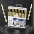 thumbnail image 3 of YAOMOBB Beginner Writing Pen Waterproof Fineliner Set with 12 Different Line Widths Artists Illustration Sketching Felt Tip Pens, 3 of 5
