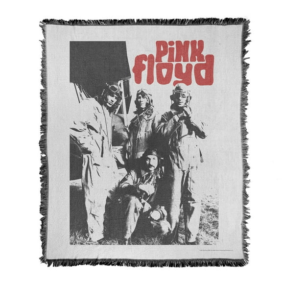 Pink Floyd Blanket, 50'x60' Point Me at The Sky Woven Tapestry Cotton Blend Fringed Throw