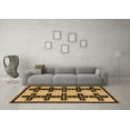 thumbnail image 3 of Ahgly Company Indoor Square Abstract Brown Modern Area Rugs, 6' Square, 3 of 4