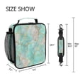 thumbnail image 5 of Square Insulated Lunch Bag Leak-proof Lunch Box for Outdoor Work Picnic10.5*3.5*9.5 Light Green Gold Marble Pattern, 5 of 6