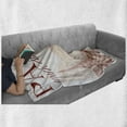 thumbnail image 6 of Paris Soft Flannel Fleece Throw Blanket, Vintage Watercolor Style Paris Illustration with Tour D'Eiffel Old Streets Image, Cozy Plush for Indoor and Outdoor Use, 60" x 80", Pink, by Ambesonne, 6 of 6