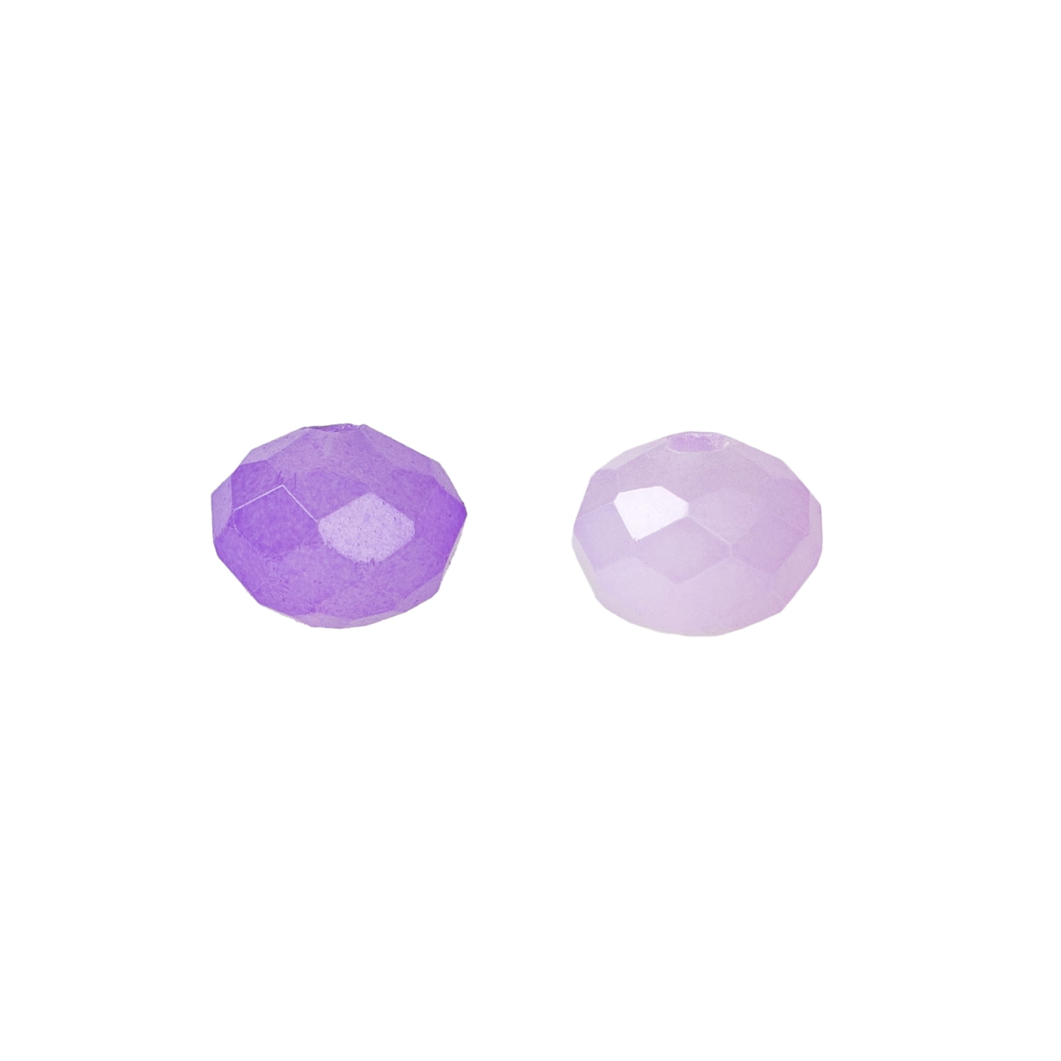 (2 pack) Cousin DIY Glass Rondelle Beads 2-Strand 2-Tone Purple 8mm 14 Inch 58 Piece Model 69995929