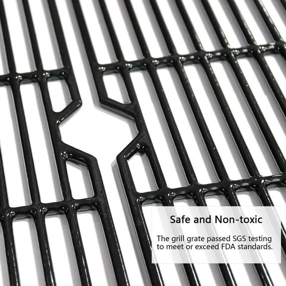 Avenger 16 7/8’’ 68763 Polished Porcelain Coated Cast Iron Grill Grates Replacement for Charbroil 463436213, 463436214, 463436215, 463420508, 463420509, 463440109, 463441312, 463441514 Grills-Set of 3
