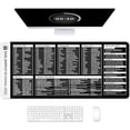thumbnail image 1 of Excel Shortcut Keys Mouse Pad, Large Extended XL XXL Cheat Sheet Gaming Mouse Pad, Office Spreadsheet Desk Mat, Long Big Keyboard Mat, Desk Pad for Desktop, Non-Slip, Stitched, 35.4" x 15.7", Black, 1 of 7