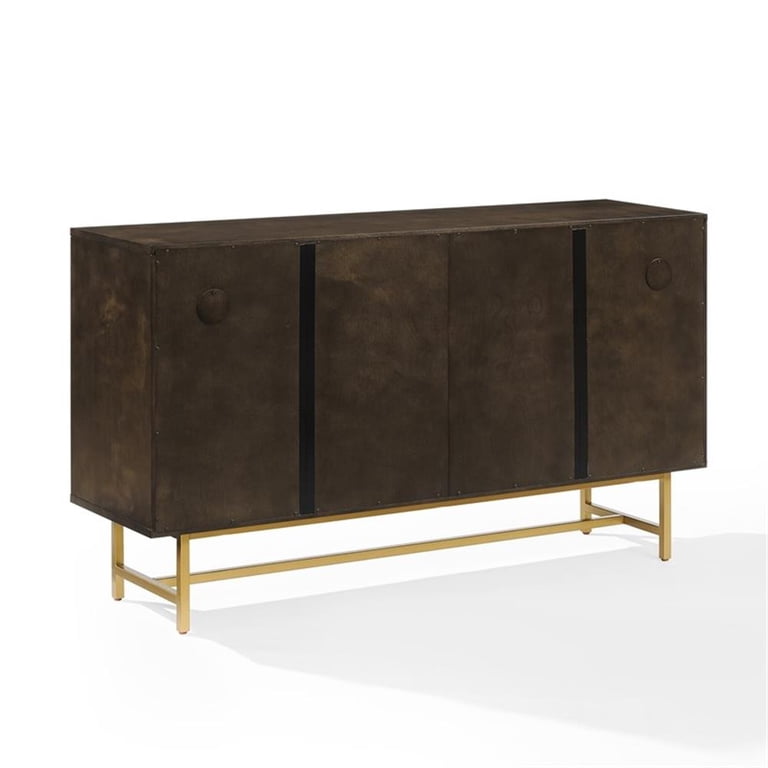 Crosley Furniture Blair Mid-Century Wood/Steel Sideboard in Dark