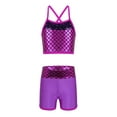 thumbnail image 2 of TiaoBug Kids Girls 2 Piece Sports Dance Outfit Crop Tank Tops and Shorts Set Gymnastics Suit, 2 of 7
