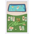 thumbnail image 1 of California - Aerial Pool Scene & Lawn - Lantern Press Artwork (16x24 Giclee Art Print, Gallery Framed, White Wood), 1 of 1