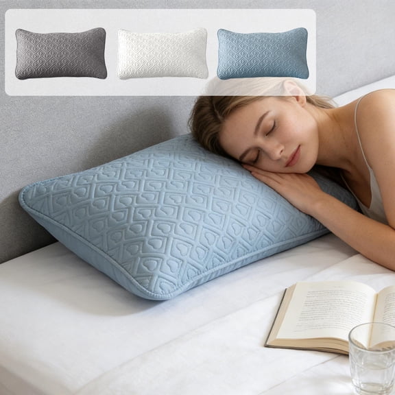 Pillow Protector Cover, Standard Size Breathable Waterproof Pillowcase Guard, Hygienic Stain-proof Bedding Encasement for Allergen and Dust Mite Protection, Topliu