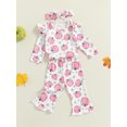 thumbnail image 5 of Miaouyo Baby Girl Halloween Outfit Pumpkin Print Long Sleeve Romper with Flare Pants and Headband 3 Pcs Set, 5 of 9
