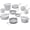 Gray, variant on Caraway 24-Piece Nonstick Ceramic Cookware Set - Includes Fry Pans, Sauce, Sauté Pan, Dutch Oven, Petite Cooker, Stir Fry, Rondeau, Stock Pot, Lids & Storage Organizers - Cream