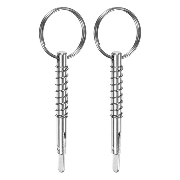 Uxcell 2-Pack Quick Release Pins, 316 Stainless Steel 5mm Dia., 41mm Usage Length Bimini Top Pin with Drop Cam & Spring for Deck Boat/Canopy, Marine Hardware
