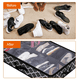 thumbnail image 5 of Organizador de cajones para guardar zapatos debajo de la cama, caja plegable para 12 pares de zapatos, color negro (A), 5 of 7
