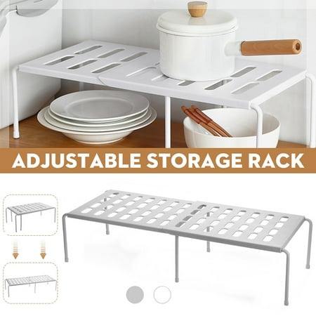 Cabinet Shelf Expandable Stackable, Kitchen Cupboard Organiser Uk