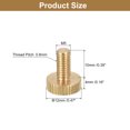 thumbnail image 2 of Unique Bargains Vis Moletées pour Pouce M5x10mm, Lot de 6 Vis Planes pour Pouce en Laiton à Tête Moletée Boulons, 2 of 5
