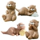 thumbnail image 1 of 4 figuras miniatura de nutrias de resina para decoración de pasteles, terrarios y manualidades., 1 of 7
