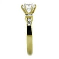 thumbnail image 2 of Gold Womens Ring Anillo Para Mujer Stainless Steel Ring with AAA Grade CZ in Clear Forli, 2 of 4