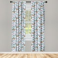 thumbnail image 3 of Ambesonne Funny Sloth Curtains, Strelitzia Snow Climate, Pair of 28"x84", Pale Blue Multicolor, 3 of 5