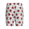 thumbnail image 7 of Daiia Red Ladybugs On Black Dotted Mens Woven Stretch Pajama Short,Short Pajama Pants-4X-Large, 7 of 7