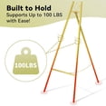 thumbnail image 4 of 57.5" Gold Easel Stand for Wedding Sign, Heavy Duty Metal Display Stand, 4-Tier Height Adjustable Easel for Art, Paintings, Welcome Signs, Posters, and Décor, Simply Assembly Required, 4 of 8