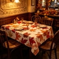 thumbnail image 6 of Gqtwoy Maple Leaf Polyester Tablecloth Waterproof, Thanksgiving Dining Table Cover, Multi-Color, Elegant Fall Decor, Ideal for Family Gatherings and Parties, 6 of 8