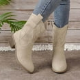 thumbnail image 2 of YLYL Women's Mid-Calf Boot Round-Toe Side Zip Elegant Minimalist Style for Fall & Winter, 2 of 8