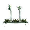 thumbnail image 3 of 3 Lotus Flower Tealight Holder 2 Lucky Bamboo Candle Garden Set, 3 of 4