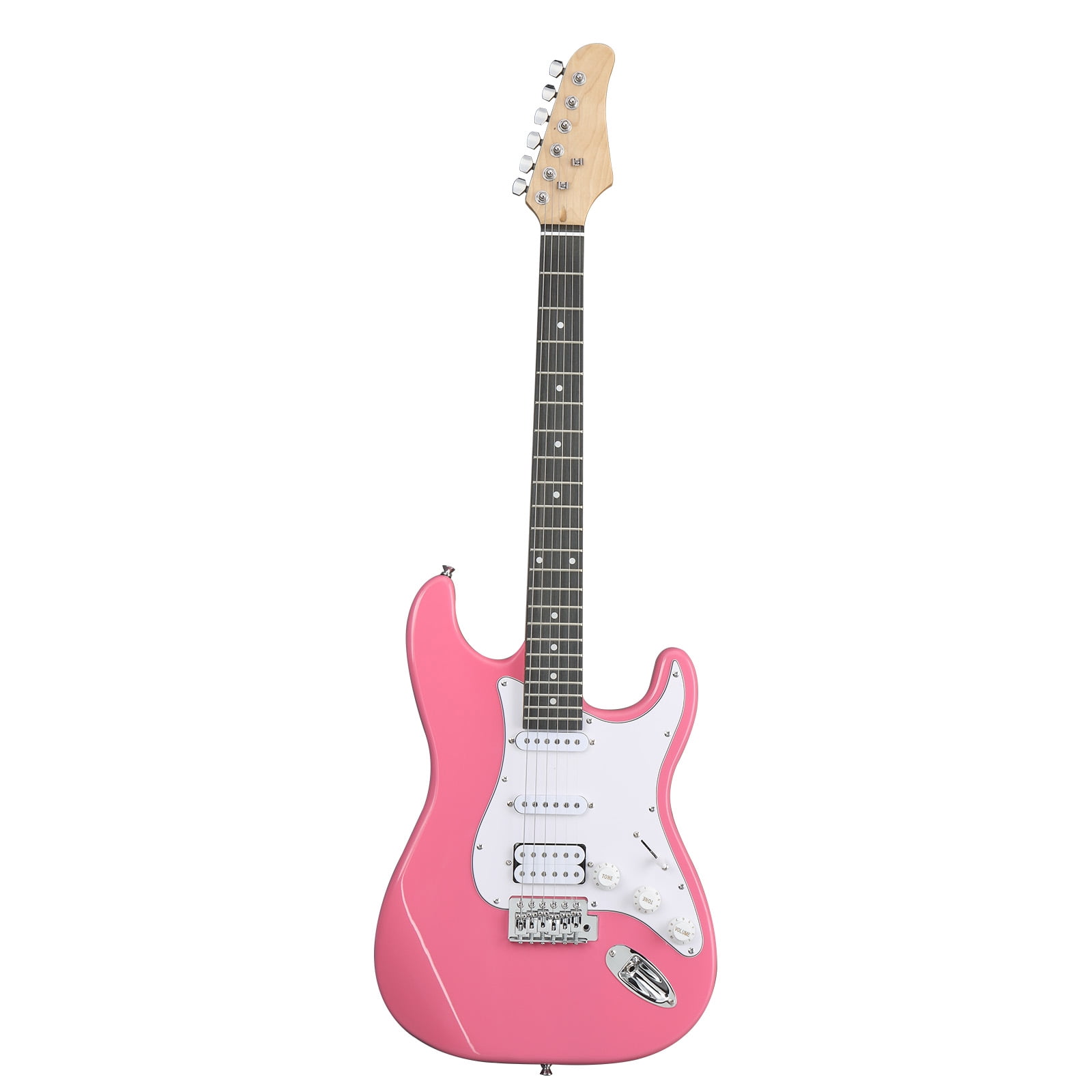 H-S-S Pickup Electric Guitar Kit with 5W AMP Bag Guitar Strap Strings Rose Red