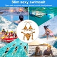 thumbnail image 5 of Knotted String Triangle Bikini High Cut Cheeky Bikini Set Women's Floral Printed Swimsuit, 5 of 5