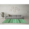 thumbnail image 3 of Ahgly Company Indoor Rectangle Abstract Turquoise Blue Modern Area Rugs, 5' x 8', 3 of 4