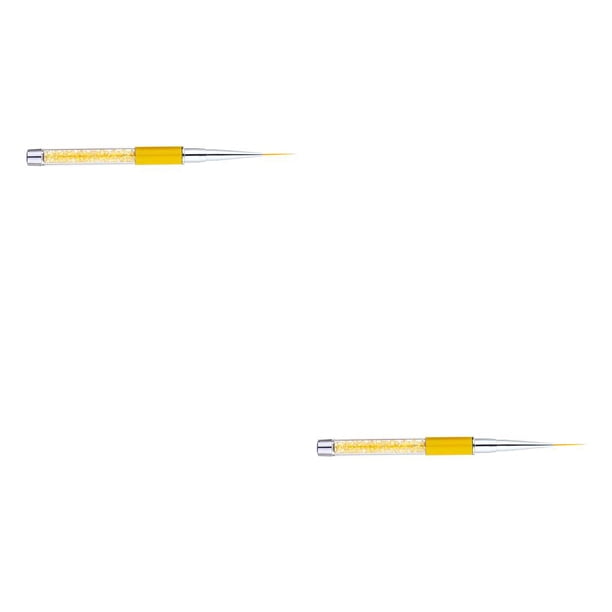 Seitruly Cepillo para uñas, herramienta para pintar uñas, práctico bolígrafo de manicura de mano Simple, accesorios de dibujo, bolígrafos 2piezas Dorado