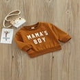 thumbnail image 2 of EIMELI Chandail à Col Rond pour Tout-Petit Garçon, Chandail à Manches Longues « Dad's Little Dude », Chandail Décontracté, Vêtements d'Automne, 2 of 7